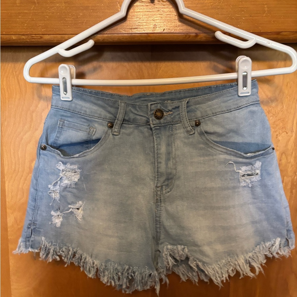 Denim Distressed Women Shorts